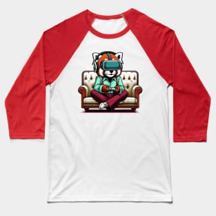 Red Panda gamer - Retro Gaming Bliss Baseball T-Shirt